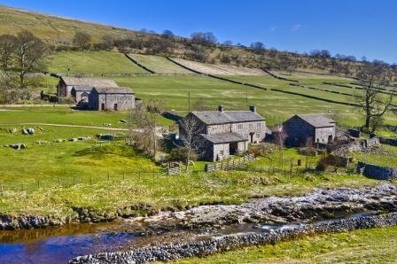 Stone farmhouse with gardens