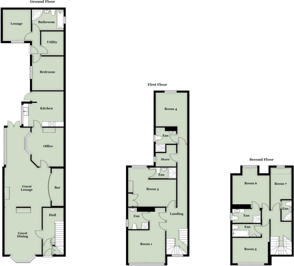 Guest House + Holiday/Owner Annexe - Flamborough Road, Bridlington – floorplan