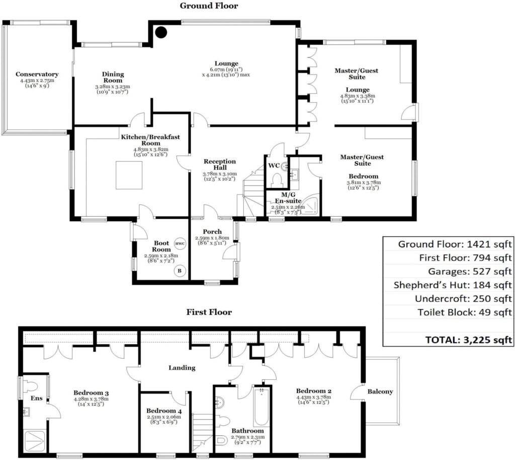 Hill Top, Ings (5 mins from Windermere), Lake District, Cumbria – floorplan