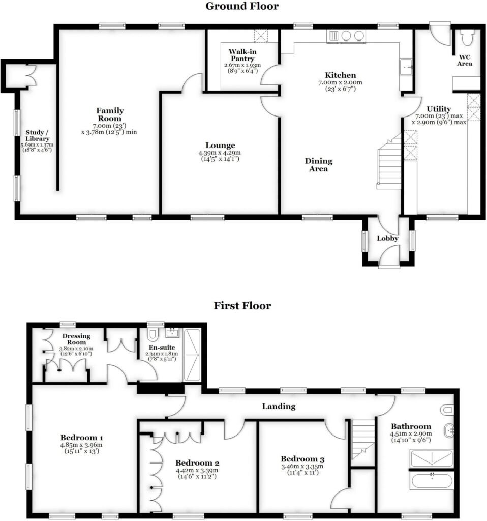 House in 1.3 acres, Hebden Bridge Road, (near Oxenhope) – floorplan
